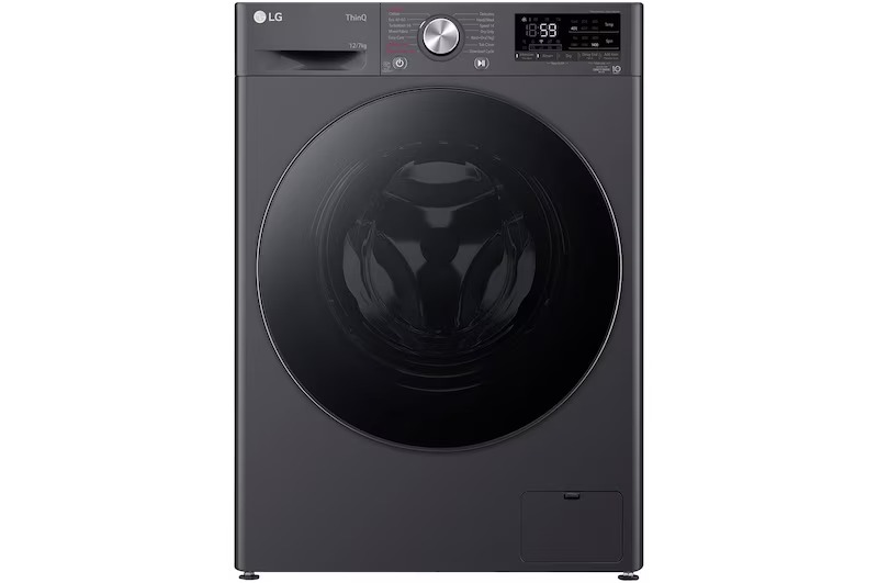 LG Mesin Cuci Front Loading Mesin 12 kg & Dryer 7kg Mid Black - AI DD, 6 Motion, Steam