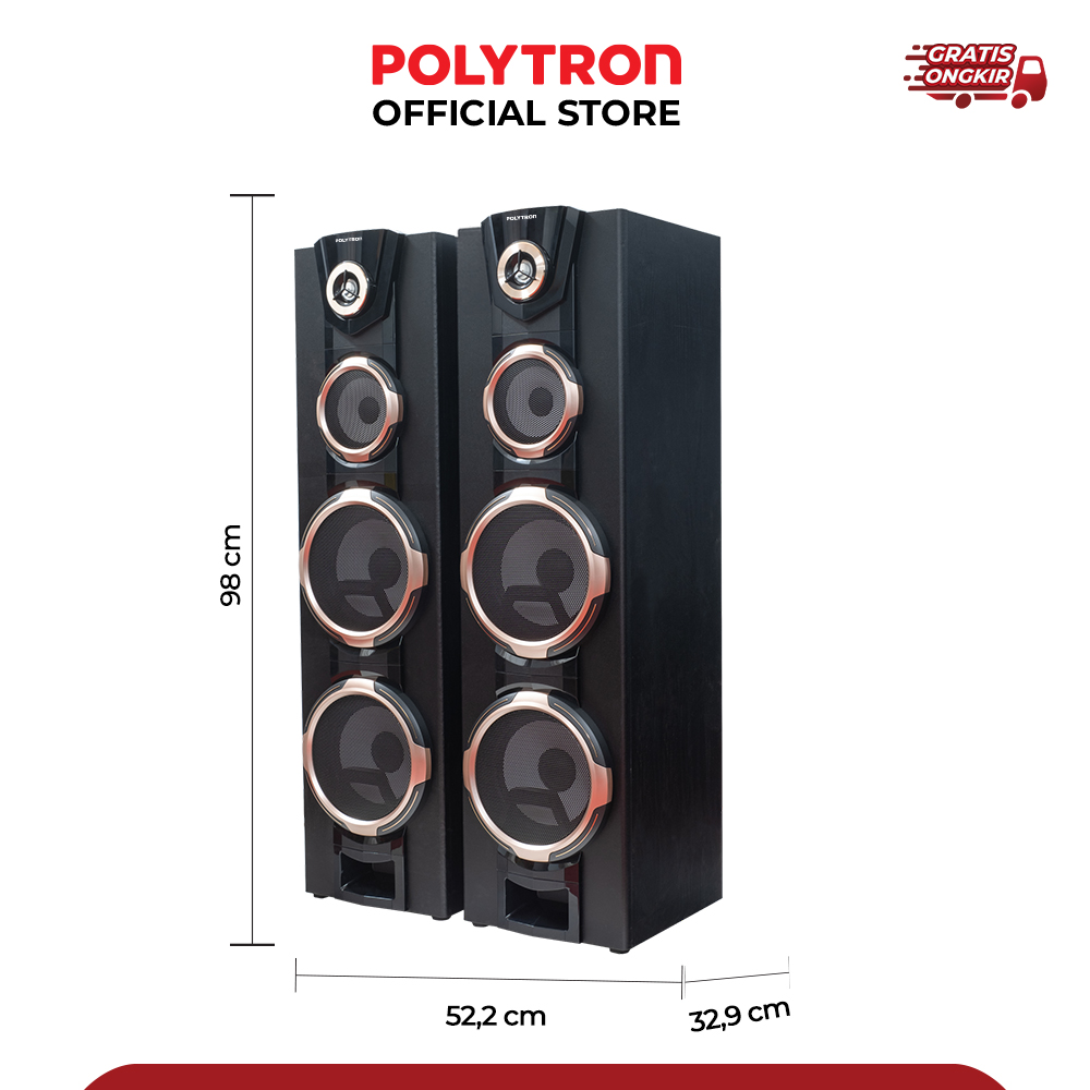POLYTRON Bluetooth Speaker Aktif Karaoke 8 Inch PAS 8FF28
